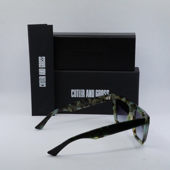 Cutler and Gross CG1352S 003 Square Sunglasses - Green Havana/Grey - Picture 8 of 8